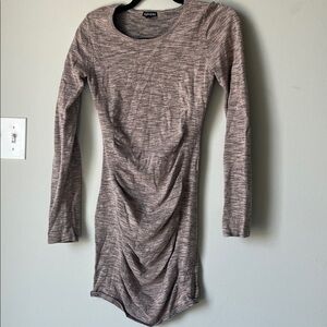 Express Heathered Long Sleeve Dress